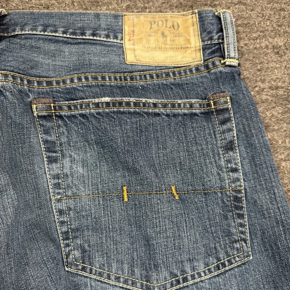 Polo Ralph Lauren Classic 867 Mens Jeans 36X30 Medium Wash Straight Leg Denim